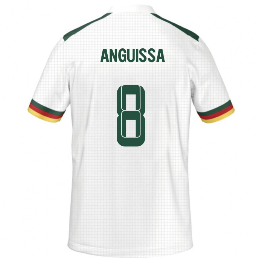 Danxen Kinder Kamerun Frank Anguissa #8 Weiß Auswärtstrikot Trikot 24-26 T-Shirt