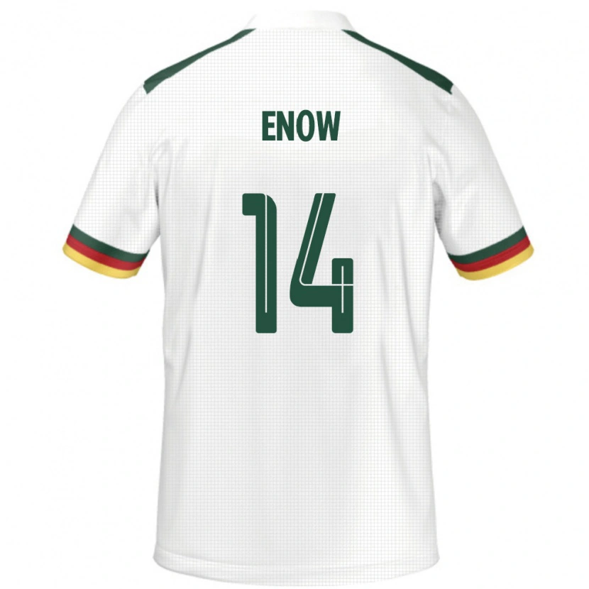 Danxen Kinder Kamerun Boris Enow #14 Weiß Auswärtstrikot Trikot 24-26 T-Shirt