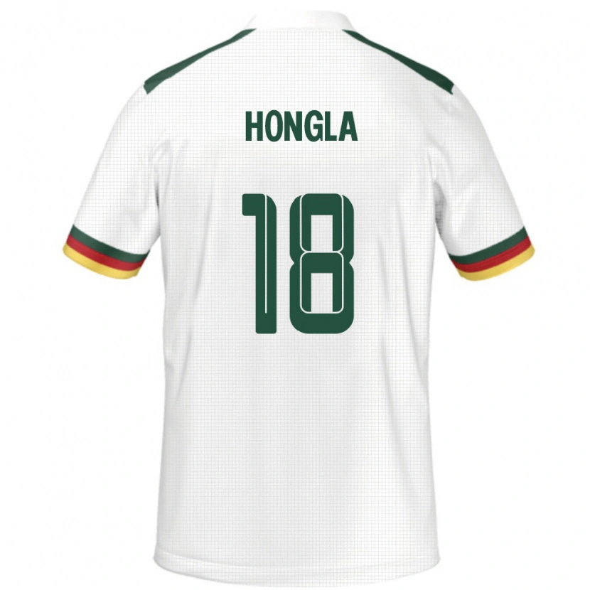 Danxen Kinder Kamerun Martin Hongla #18 Weiß Auswärtstrikot Trikot 24-26 T-Shirt