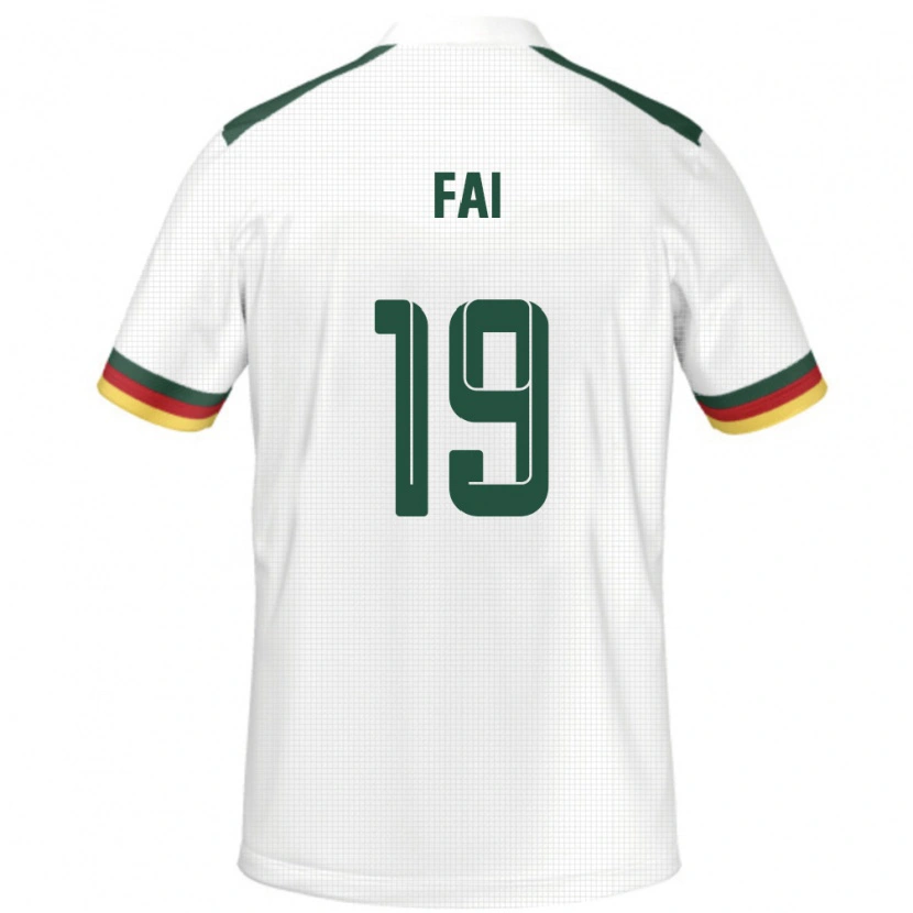 Danxen Kinder Kamerun Collins Fai #19 Weiß Auswärtstrikot Trikot 24-26 T-Shirt