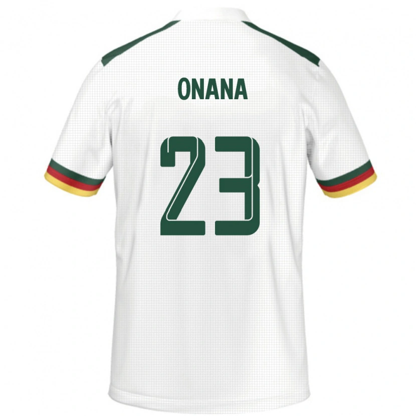 Danxen Kinder Kamerun André Onana #23 Weiß Auswärtstrikot Trikot 24-26 T-Shirt