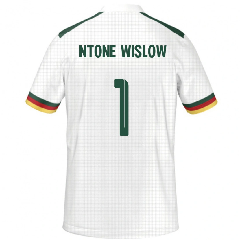 Danxen Kinder Kamerun Junior Hecube Ntone Wislow #1 Weiß Auswärtstrikot Trikot 24-26 T-Shirt