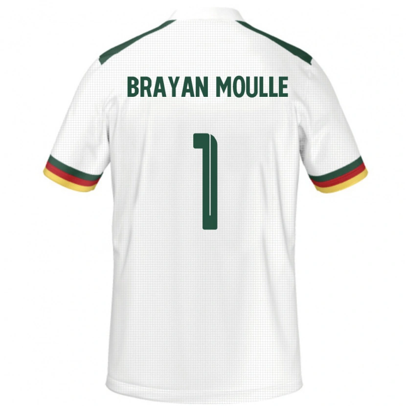 Danxen Kinder Kamerun Jason Brayan Moulle #1 Weiß Auswärtstrikot Trikot 24-26 T-Shirt