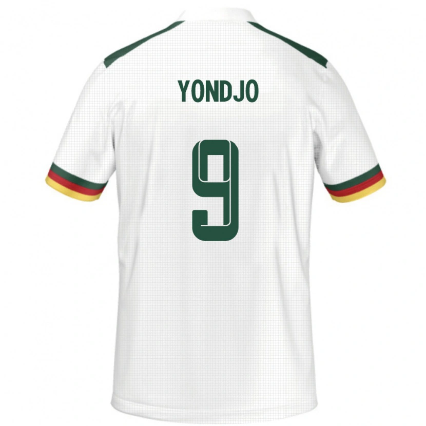 Danxen Kinder Kamerun Angel Yondjo #9 Weiß Auswärtstrikot Trikot 24-26 T-Shirt