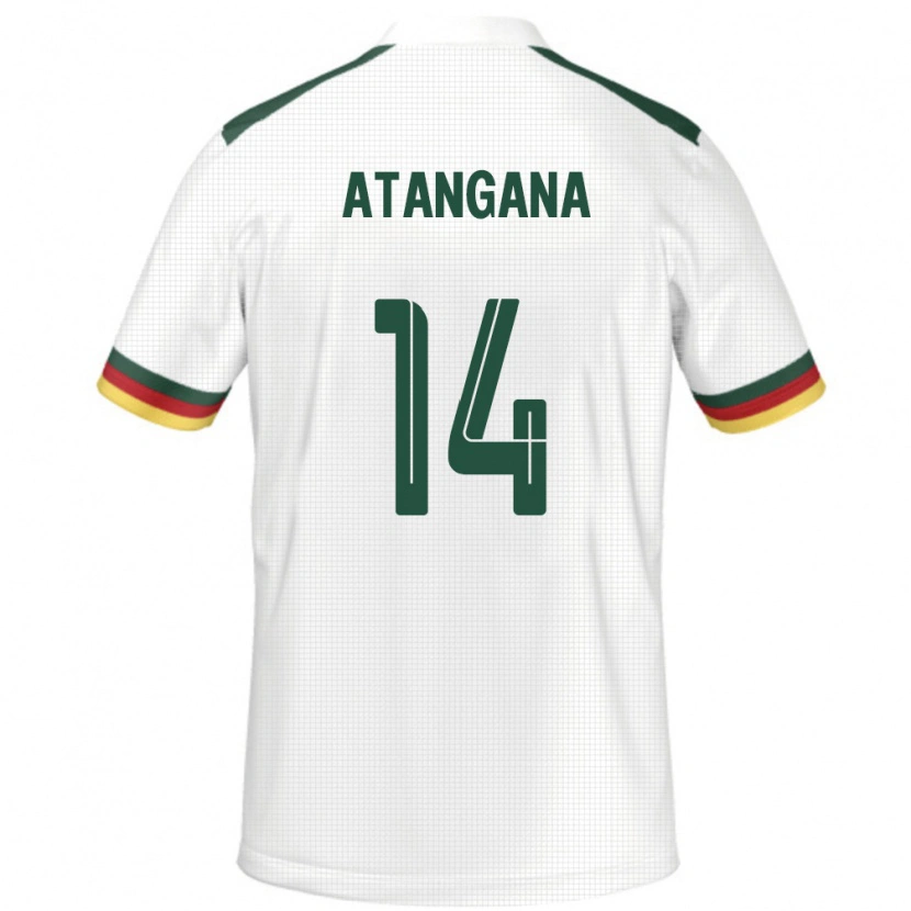 Danxen Kinder Kamerun Joseph Atangana #14 Weiß Auswärtstrikot Trikot 24-26 T-Shirt