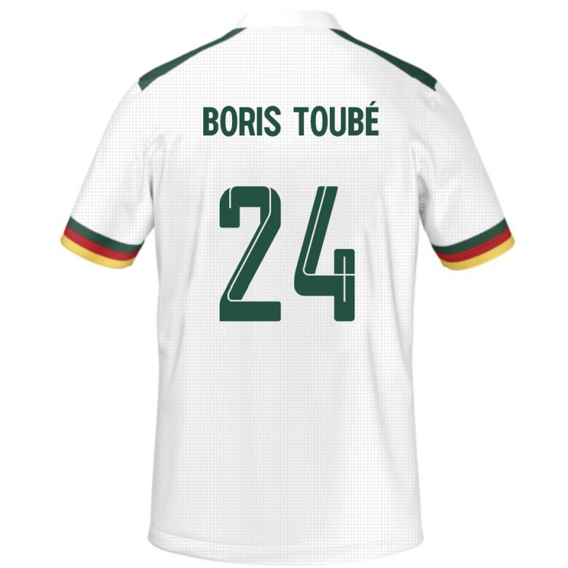 Danxen Kinder Kamerun Godefroy Christopher Boris Toubé #24 Weiß Auswärtstrikot Trikot 24-26 T-Shirt