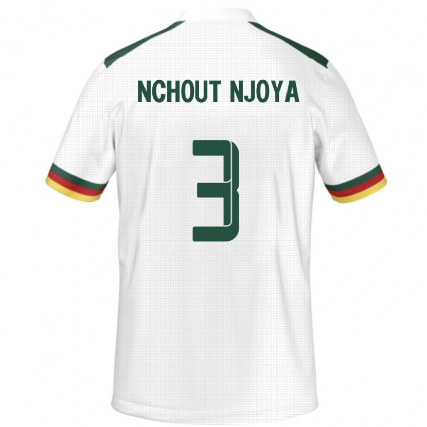 Danxen Kinder Kamerun Ajara Nchout Njoya #3 Weiß Auswärtstrikot Trikot 24-26 T-Shirt