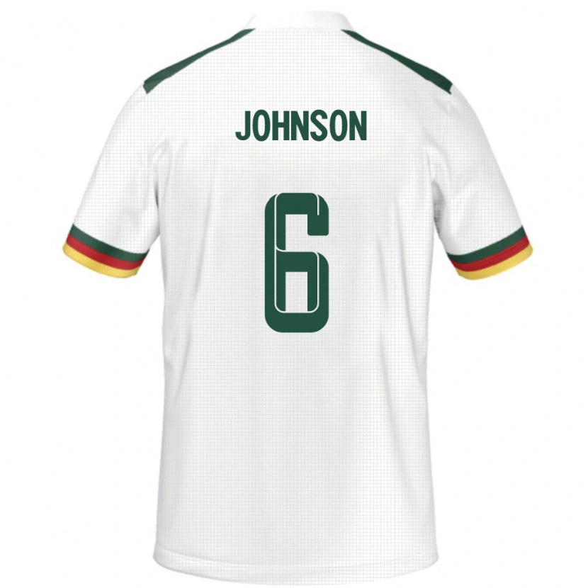 Danxen Kinder Kamerun Estelle Johnson #6 Weiß Auswärtstrikot Trikot 24-26 T-Shirt