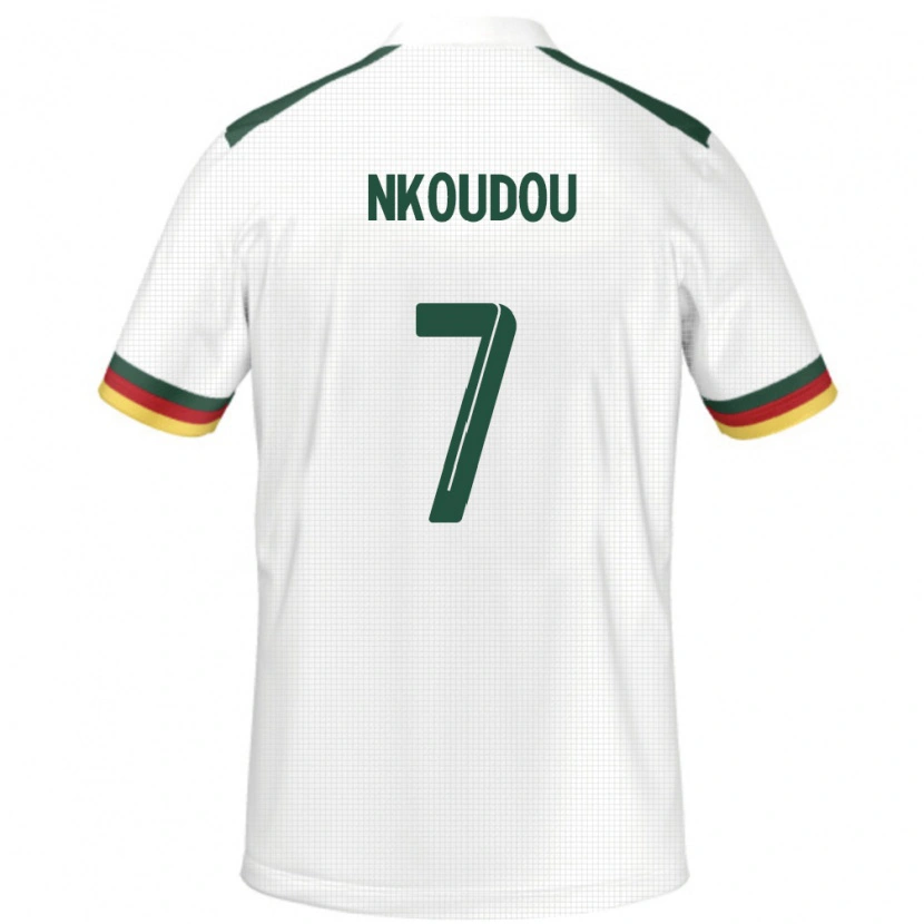 Danxen Kinder Kamerun Georges-Kevin Nkoudou #7 Weiß Auswärtstrikot Trikot 24-26 T-Shirt