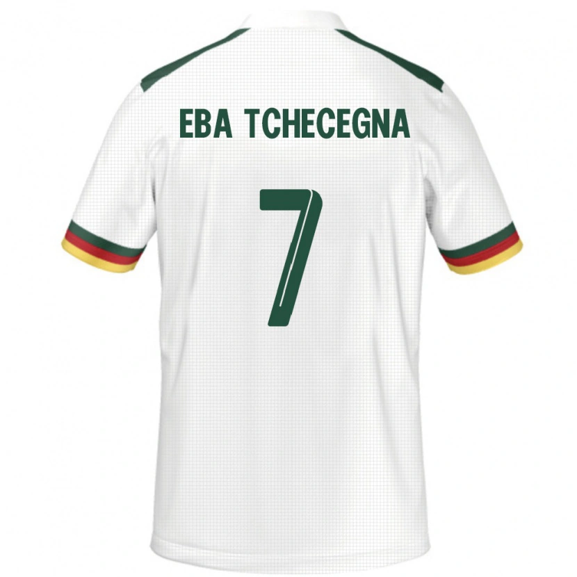 Danxen Kinder Kamerun Arnold Eba Tchecegna #7 Weiß Auswärtstrikot Trikot 24-26 T-Shirt