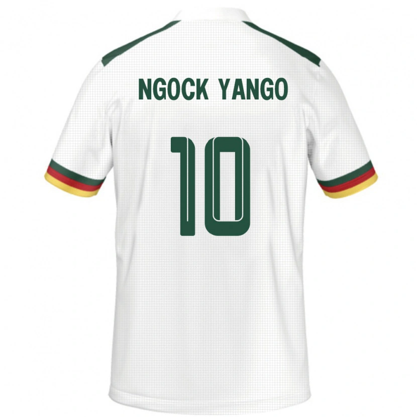 Danxen Kinder Kamerun Grace Ngock Yango #10 Weiß Auswärtstrikot Trikot 24-26 T-Shirt