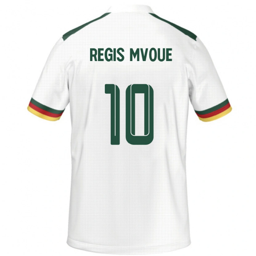 Danxen Kinder Kamerun Steve Regis Mvoue #10 Weiß Auswärtstrikot Trikot 24-26 T-Shirt