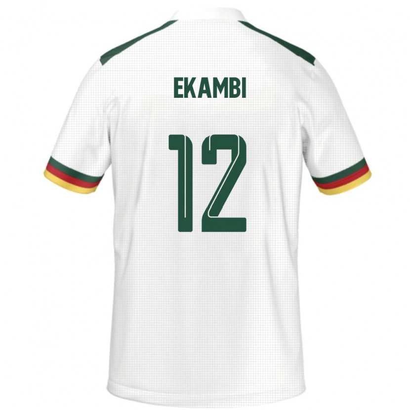 Danxen Kinder Kamerun Karl Toko Ekambi #12 Weiß Auswärtstrikot Trikot 24-26 T-Shirt