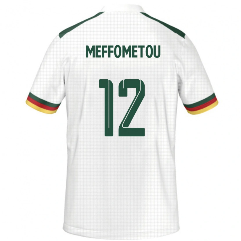 Danxen Kinder Kamerun Falonne Meffometou #12 Weiß Auswärtstrikot Trikot 24-26 T-Shirt