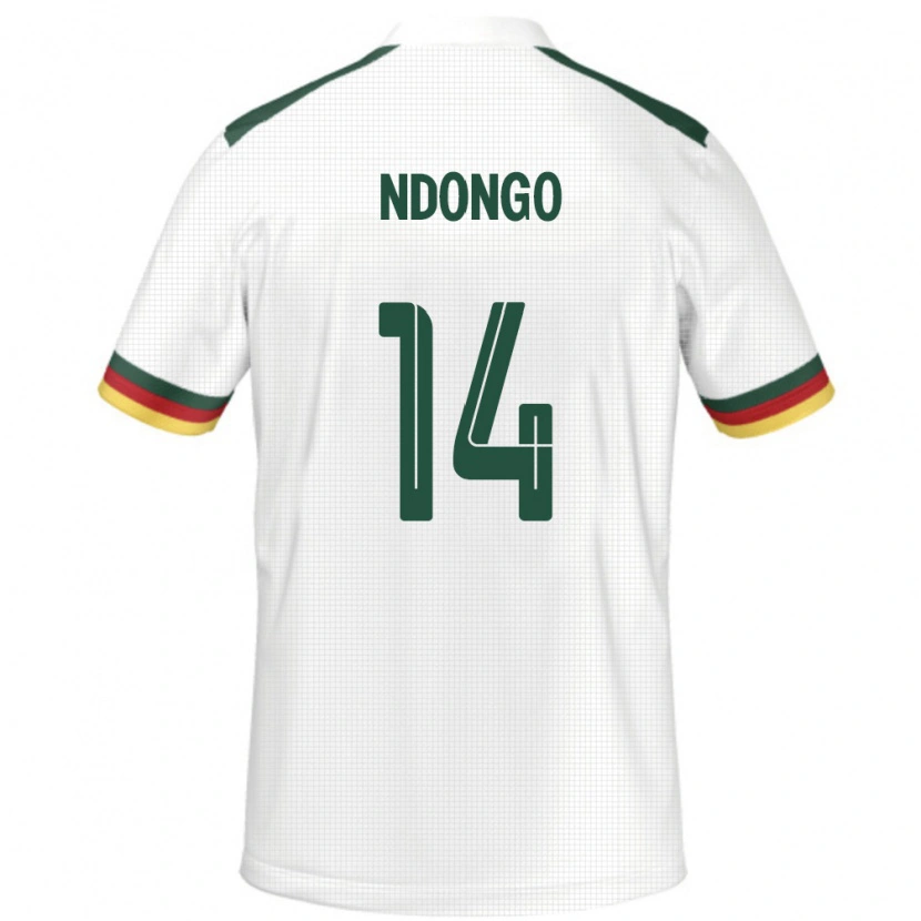 Danxen Kinder Kamerun Nassourou Ndongo #14 Weiß Auswärtstrikot Trikot 24-26 T-Shirt