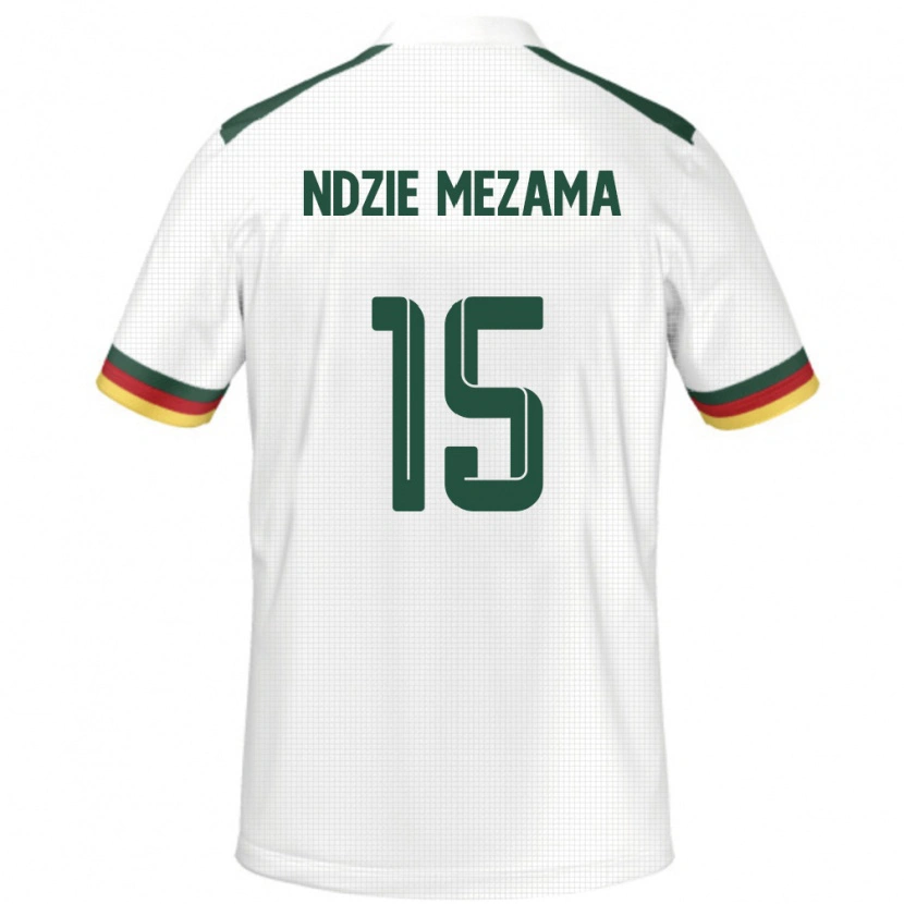Danxen Kinder Kamerun Fabrice Ndzie Mezama #15 Weiß Auswärtstrikot Trikot 24-26 T-Shirt