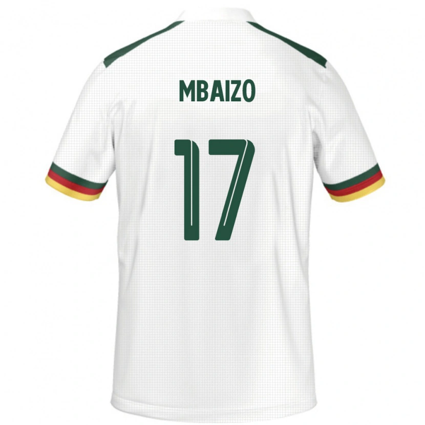 Danxen Kinder Kamerun Olivier Mbaizo #17 Weiß Auswärtstrikot Trikot 24-26 T-Shirt