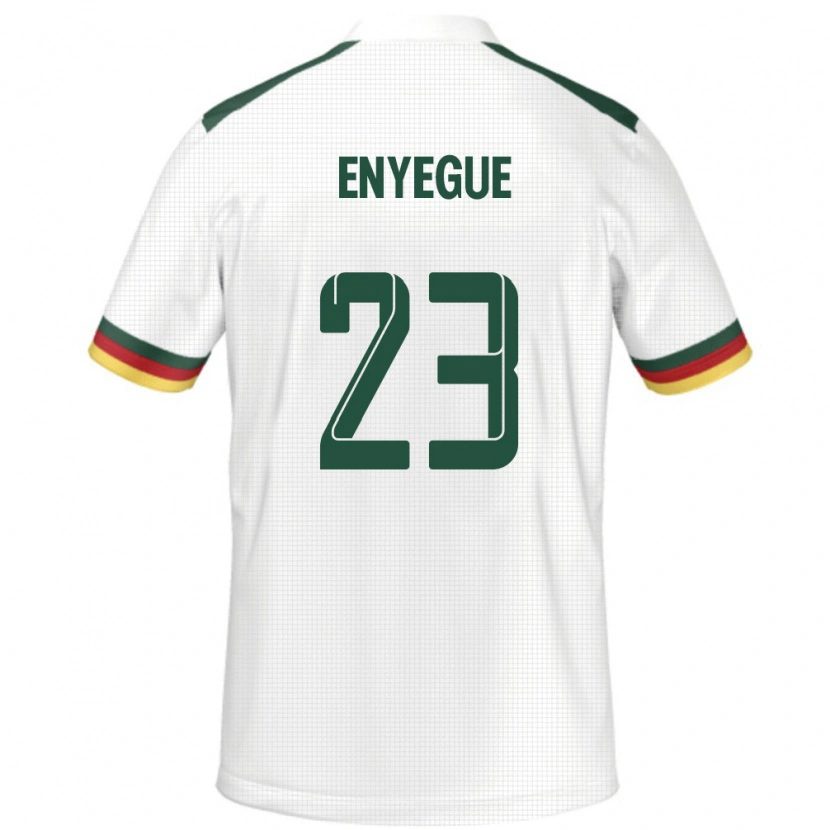 Danxen Kinder Kamerun Regine Enyegue #23 Weiß Auswärtstrikot Trikot 24-26 T-Shirt