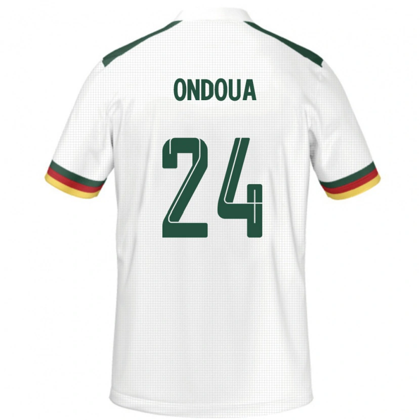 Danxen Kinder Kamerun Gael Ondoua #24 Weiß Auswärtstrikot Trikot 24-26 T-Shirt