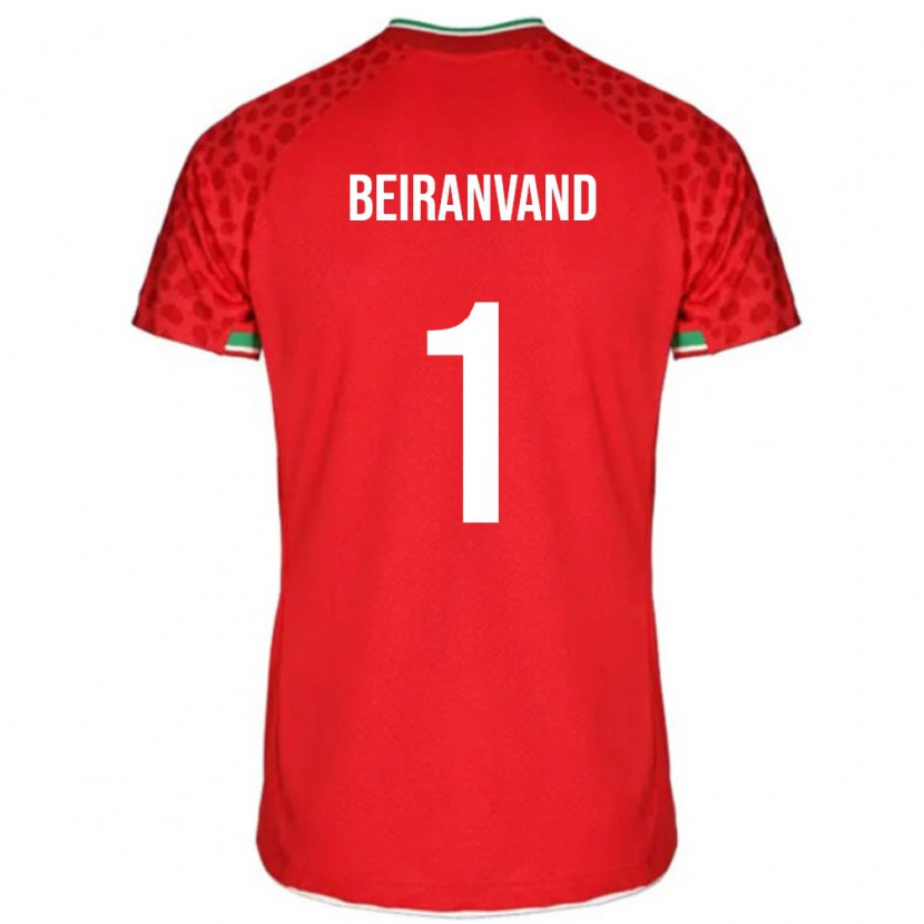 Danxen Kinder Iran Alireza Beiranvand #1 Rot Auswärtstrikot Trikot 24-26 T-Shirt