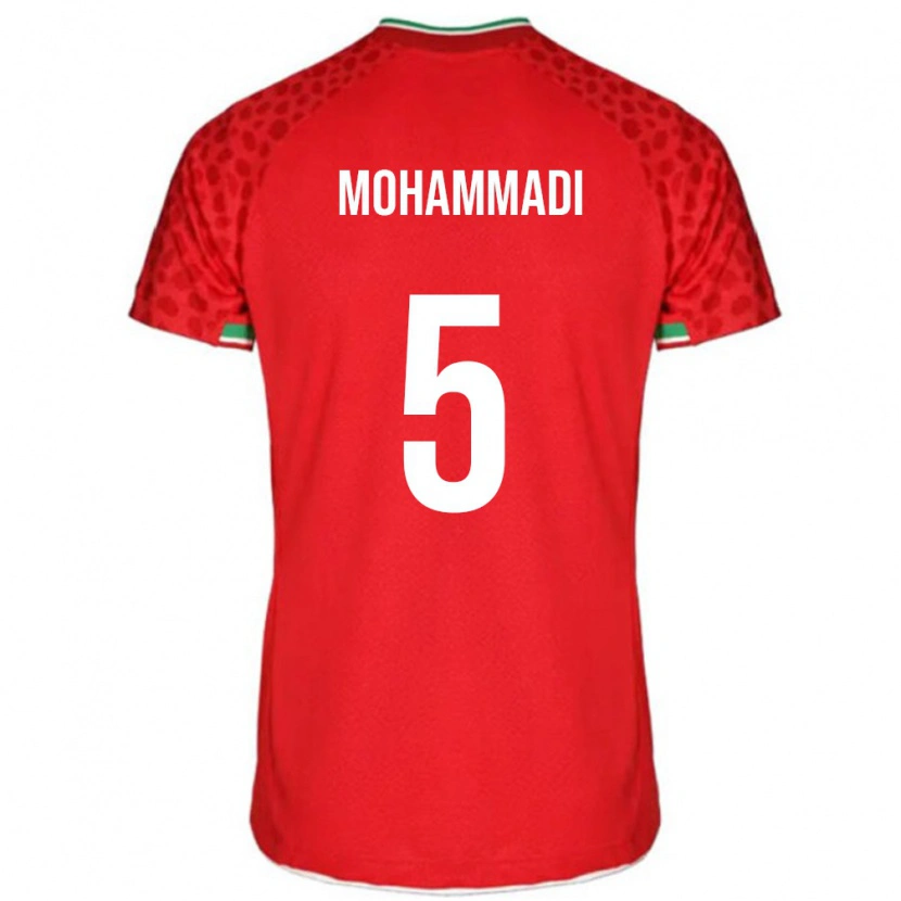 Danxen Kinder Iran Milad Mohammadi #5 Rot Auswärtstrikot Trikot 24-26 T-Shirt