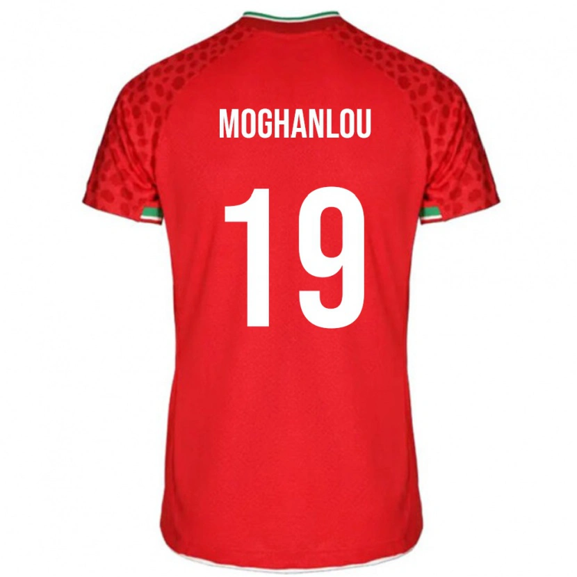 Danxen Kinder Iran Shahriar Moghanlou #19 Rot Auswärtstrikot Trikot 24-26 T-Shirt