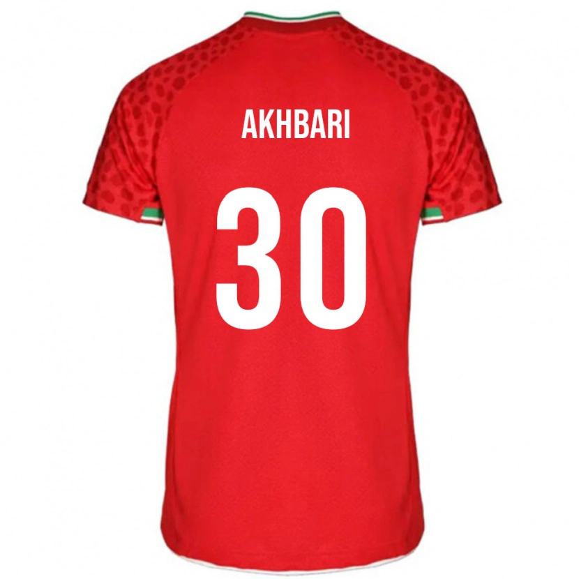 Danxen Kinder Iran Mohammadreza Akhbari #30 Rot Auswärtstrikot Trikot 24-26 T-Shirt