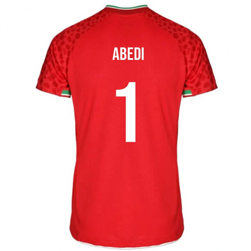Danxen Kinder Iran Amirmohammad Abedi #1 Rot Auswärtstrikot Trikot 24-26 T-Shirt