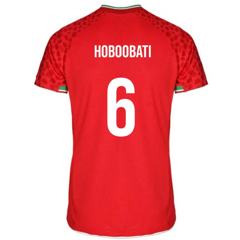 Danxen Kinder Iran Samir Hoboobati #6 Rot Auswärtstrikot Trikot 24-26 T-Shirt