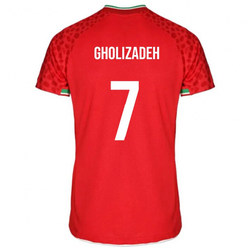 Danxen Kinder Iran Esmaeil Gholizadeh #7 Rot Auswärtstrikot Trikot 24-26 T-Shirt