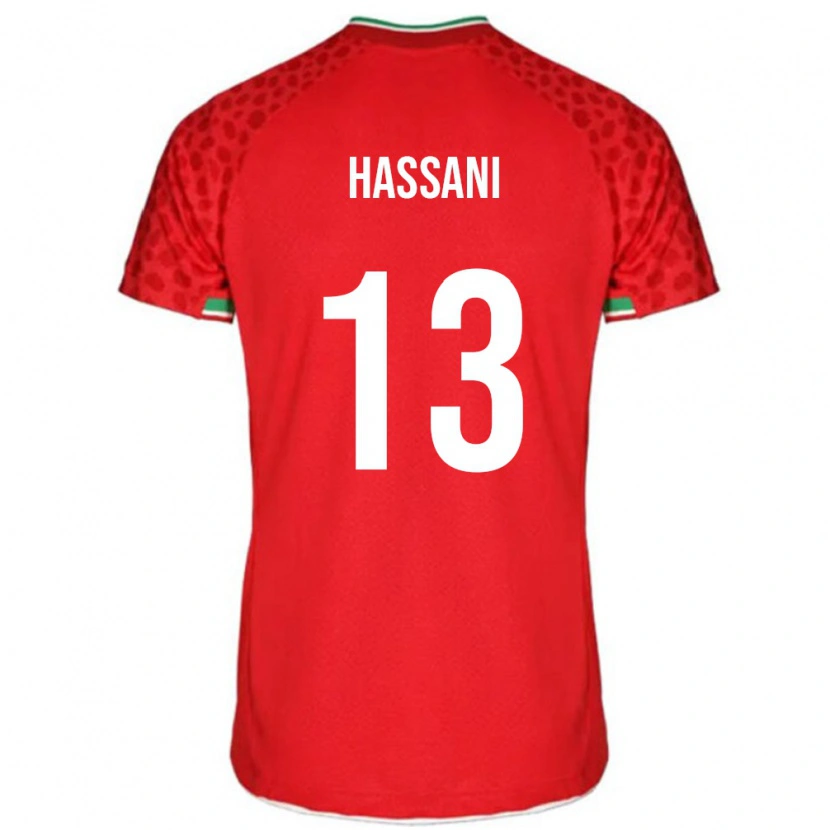 Danxen Kinder Iran Ali Hassani #13 Rot Auswärtstrikot Trikot 24-26 T-Shirt