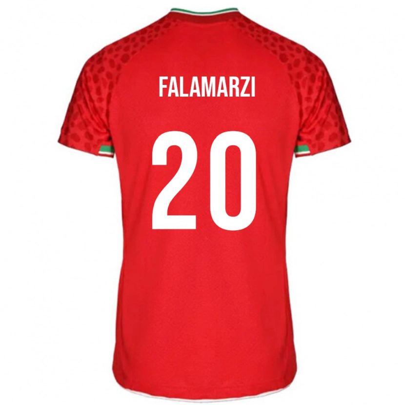 Danxen Kinder Iran Esmaeil Falamarzi #20 Rot Auswärtstrikot Trikot 24-26 T-Shirt