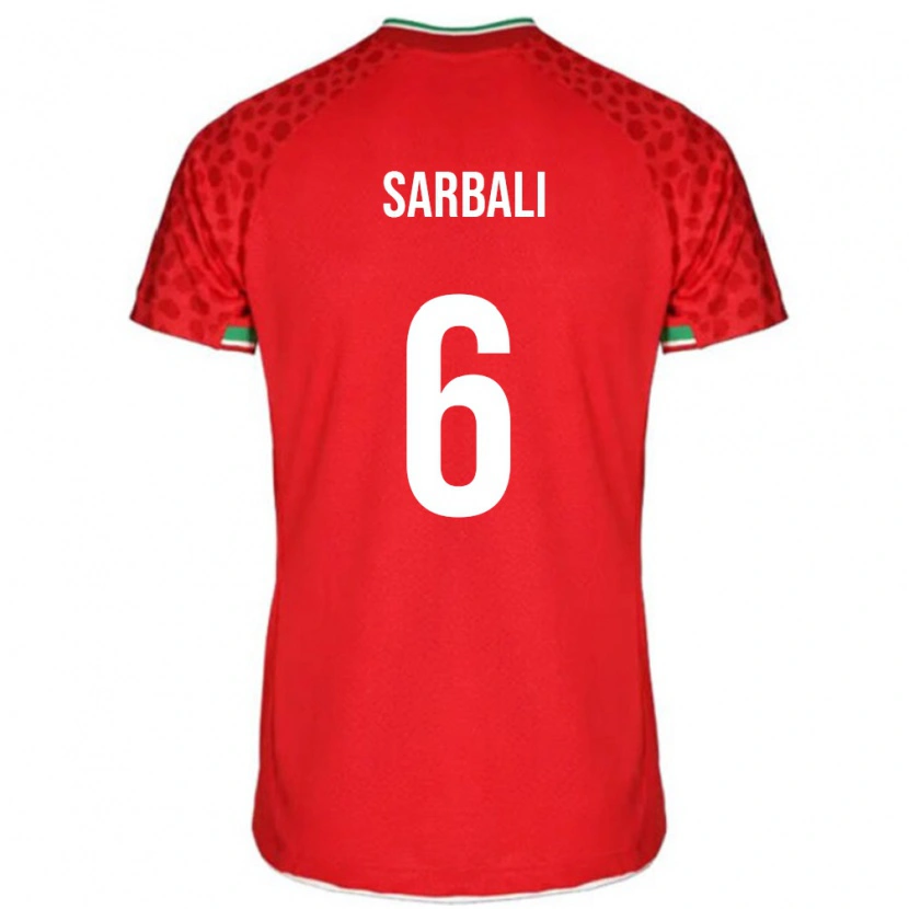 Danxen Kinder Iran Zahra Sarbali #6 Rot Auswärtstrikot Trikot 24-26 T-Shirt