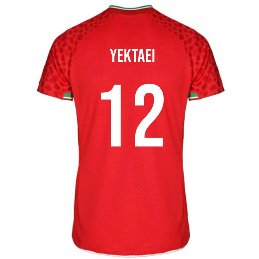 Danxen Kinder Iran Maryam Yektaei #12 Rot Auswärtstrikot Trikot 24-26 T-Shirt
