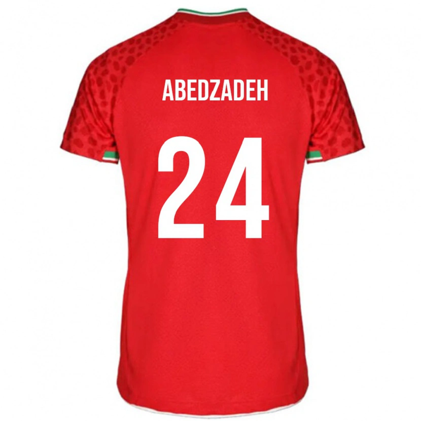 Danxen Kinder Iran Amir Abedzadeh #24 Rot Auswärtstrikot Trikot 24-26 T-Shirt