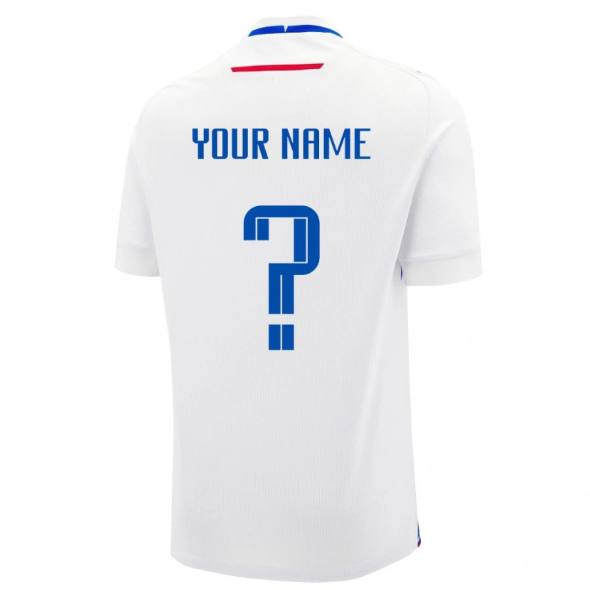 Danxen Kinder Slowakei Ihren Namen #0 Weiß Auswärtstrikot Trikot 24-26 T-Shirt
