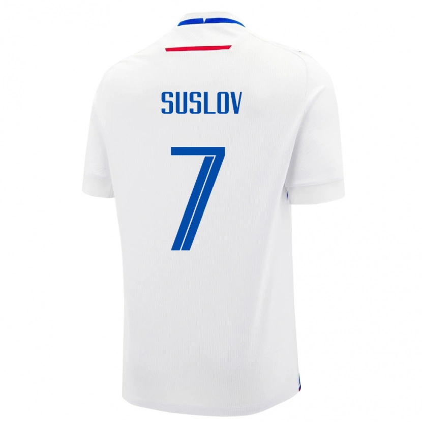 Danxen Kinder Slowakei Tomas Suslov #7 Weiß Auswärtstrikot Trikot 24-26 T-Shirt