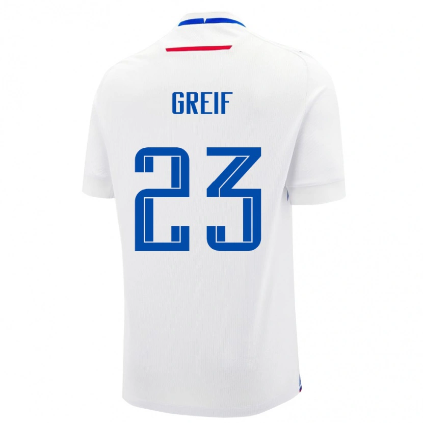 Danxen Kinder Slowakei Dominik Greif #23 Weiß Auswärtstrikot Trikot 24-26 T-Shirt