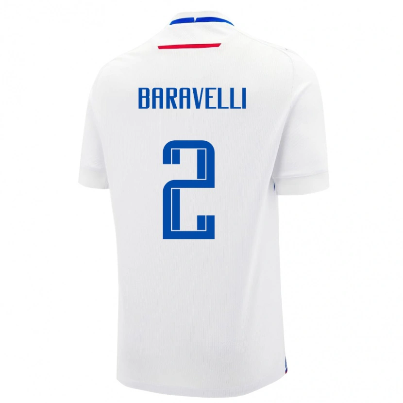 Danxen Kinder Slowakei Rocco Baravelli #2 Weiß Auswärtstrikot Trikot 24-26 T-Shirt