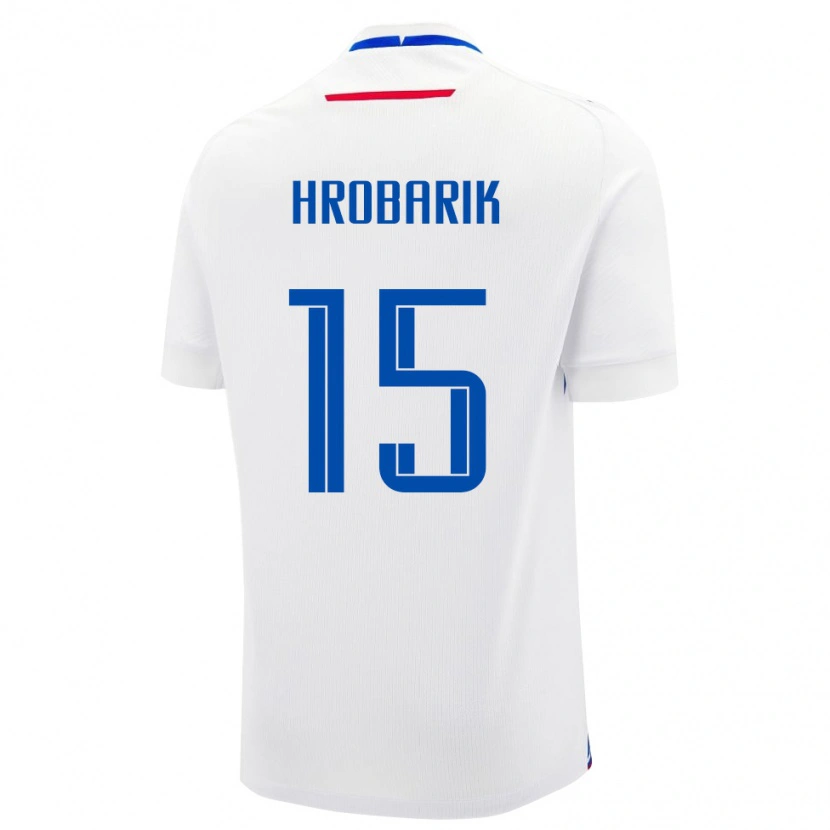 Danxen Kinder Slowakei Tobias Hrobarik #15 Weiß Auswärtstrikot Trikot 24-26 T-Shirt