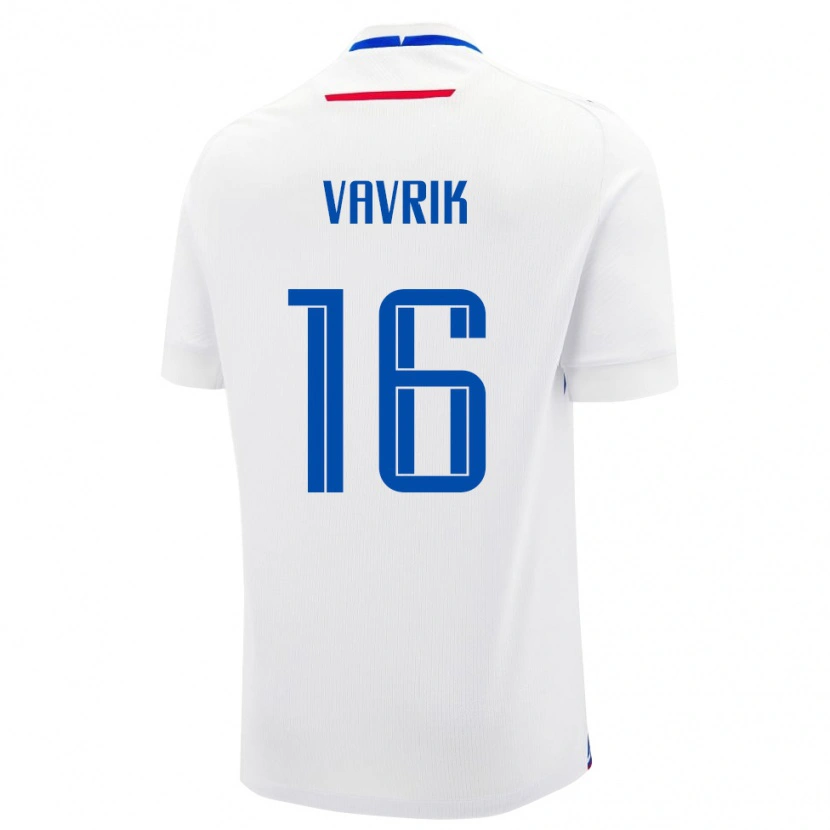 Danxen Kinder Slowakei Timotej Vavrik #16 Weiß Auswärtstrikot Trikot 24-26 T-Shirt