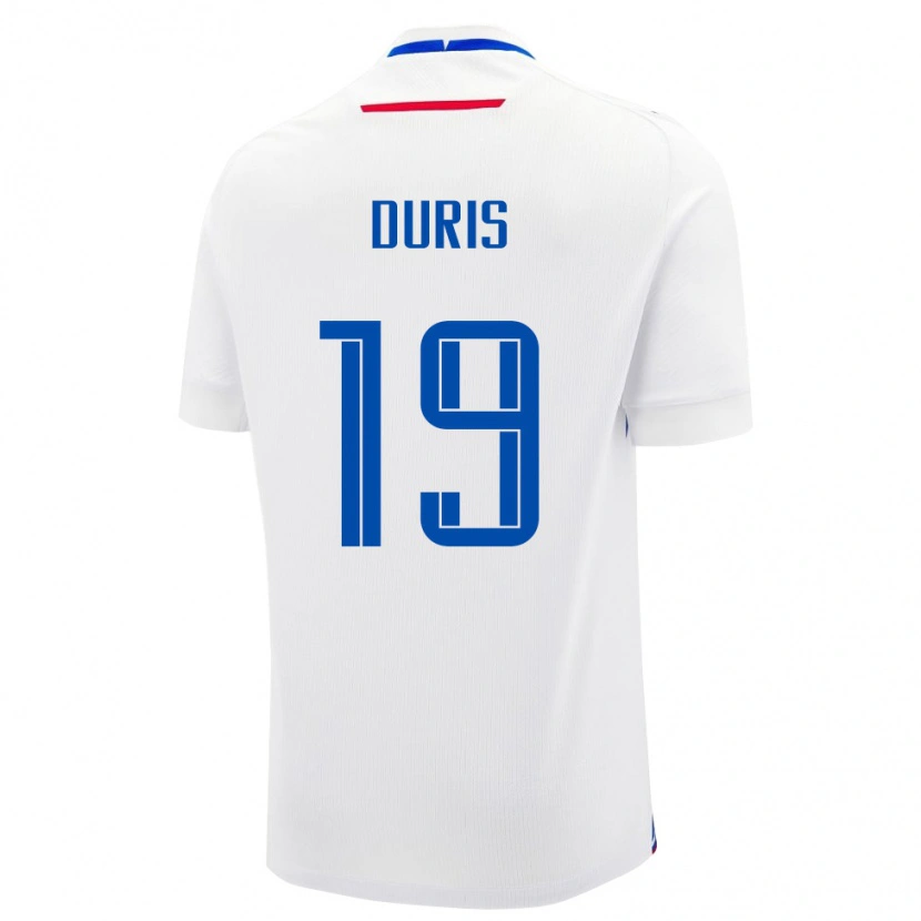 Danxen Kinder Slowakei Jakub Duris #19 Weiß Auswärtstrikot Trikot 24-26 T-Shirt