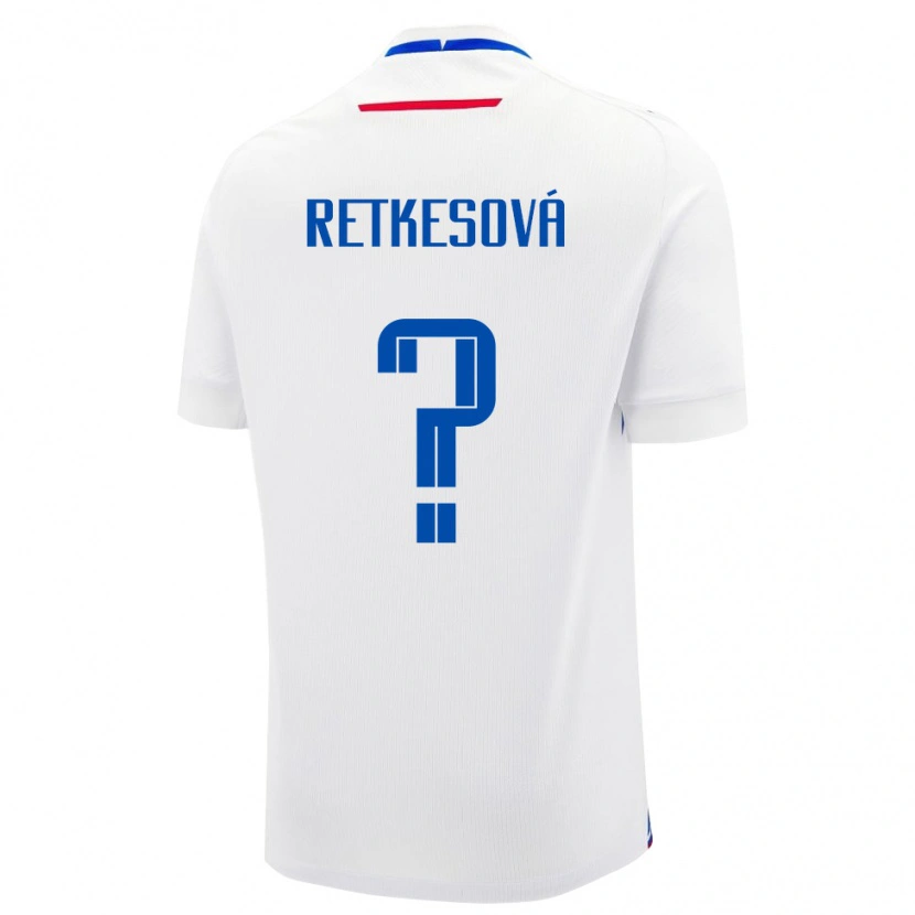 Danxen Kinder Slowakei Laura Retkesová #0 Weiß Auswärtstrikot Trikot 24-26 T-Shirt