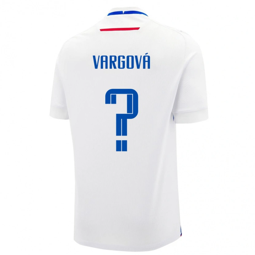 Danxen Kinder Slowakei Barbora Vargová #0 Weiß Auswärtstrikot Trikot 24-26 T-Shirt