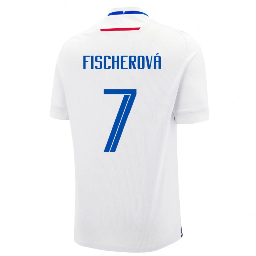 Danxen Kinder Slowakei Patrícia Fischerová #7 Weiß Auswärtstrikot Trikot 24-26 T-Shirt