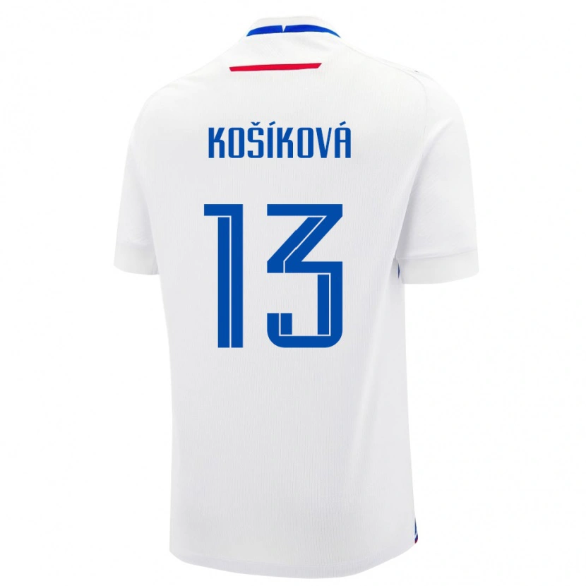 Danxen Kinder Slowakei Kristína Košíková #13 Weiß Auswärtstrikot Trikot 24-26 T-Shirt
