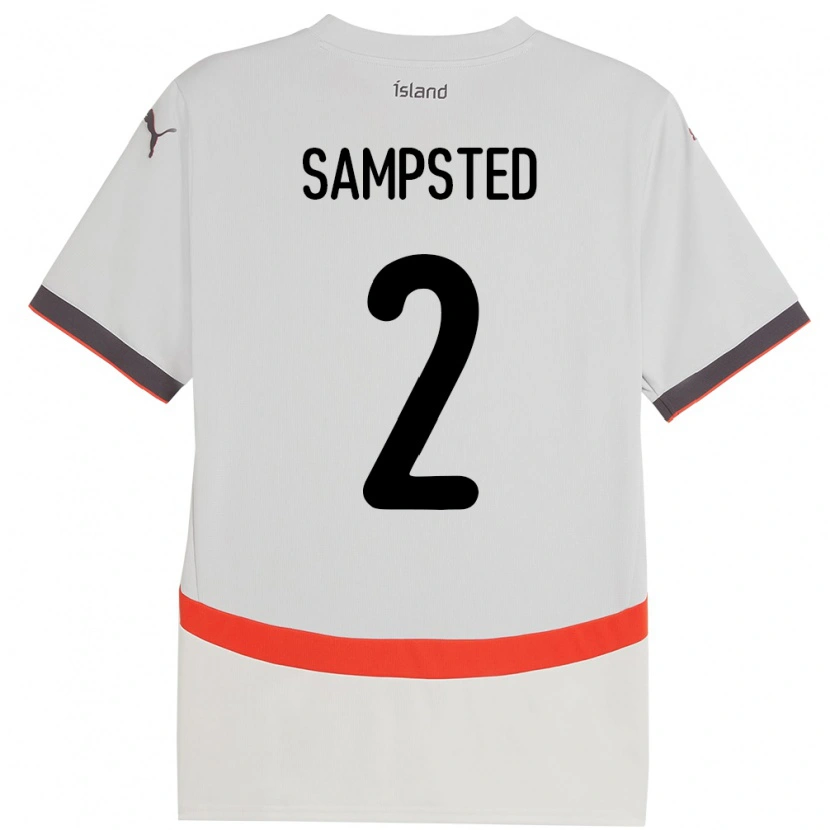 Danxen Kinder Island Alfons Sampsted #2 Weiß Auswärtstrikot Trikot 24-26 T-Shirt