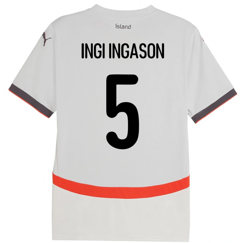 Danxen Kinder Island Sverrir Ingi Ingason #5 Weiß Auswärtstrikot Trikot 24-26 T-Shirt