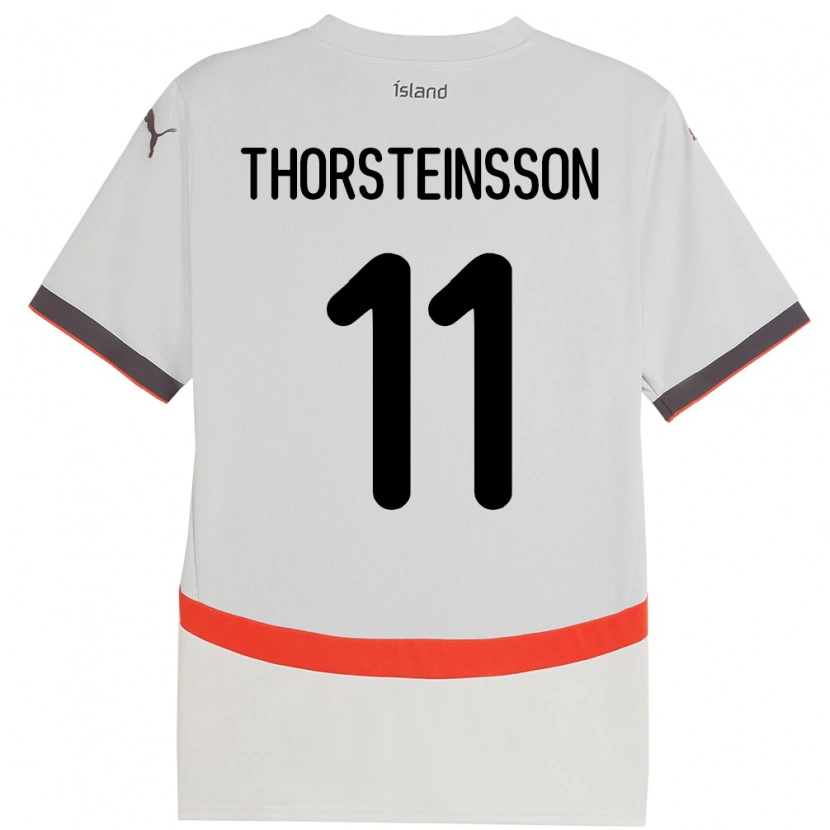 Danxen Kinder Island Jón Dagur Thorsteinsson #11 Weiß Auswärtstrikot Trikot 24-26 T-Shirt