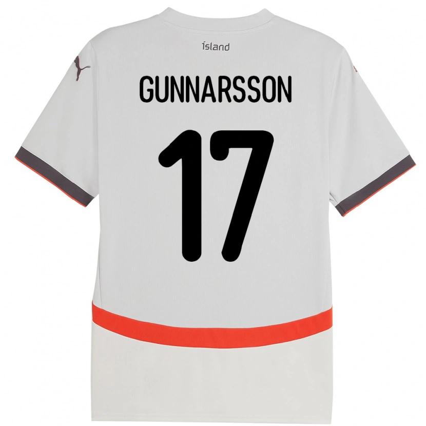 Danxen Kinder Island Aron Gunnarsson #17 Weiß Auswärtstrikot Trikot 24-26 T-Shirt